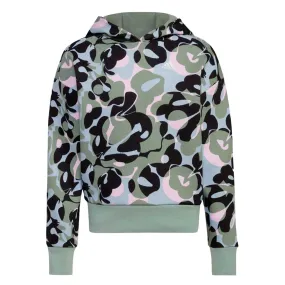 Adidas - Junior Girls Loose Fit All Over Print Hoodie (IQ5979)