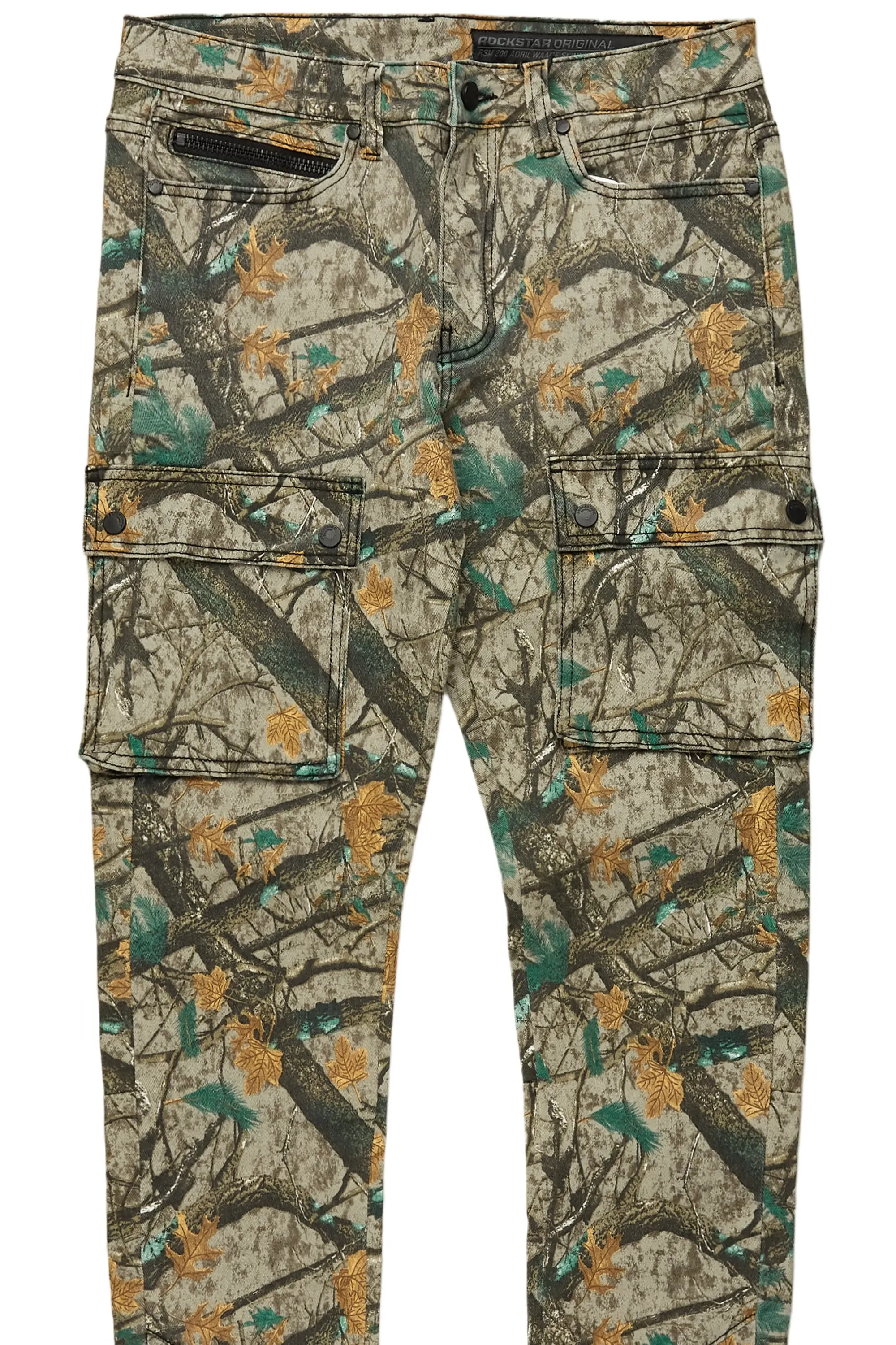 Adril Brown Tree Camo Skinny Fit Jeans - Stylish and Comfortable TrueFit Denim