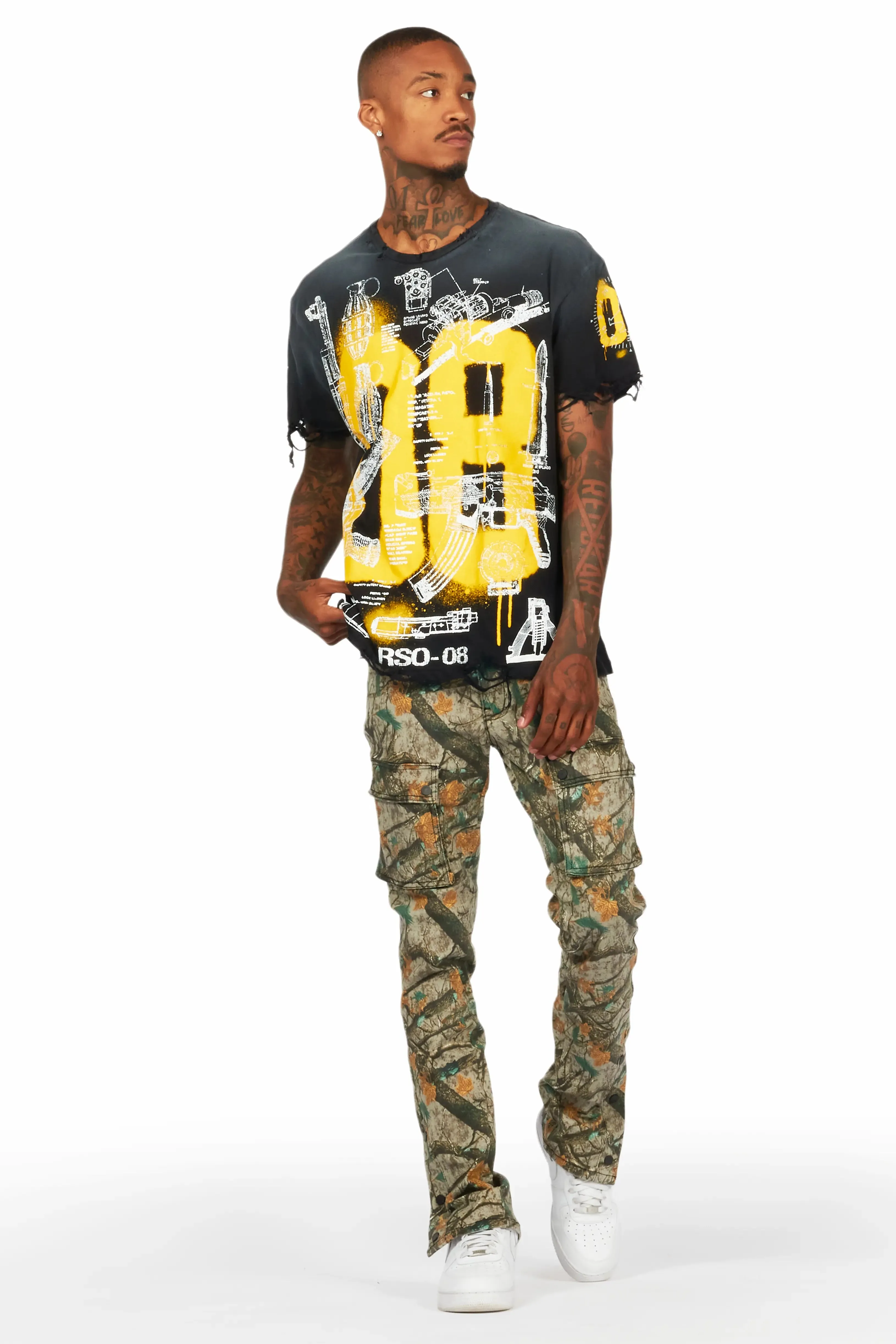 Adril Brown Tree Camo Skinny Fit Jeans - Stylish and Comfortable TrueFit Denim