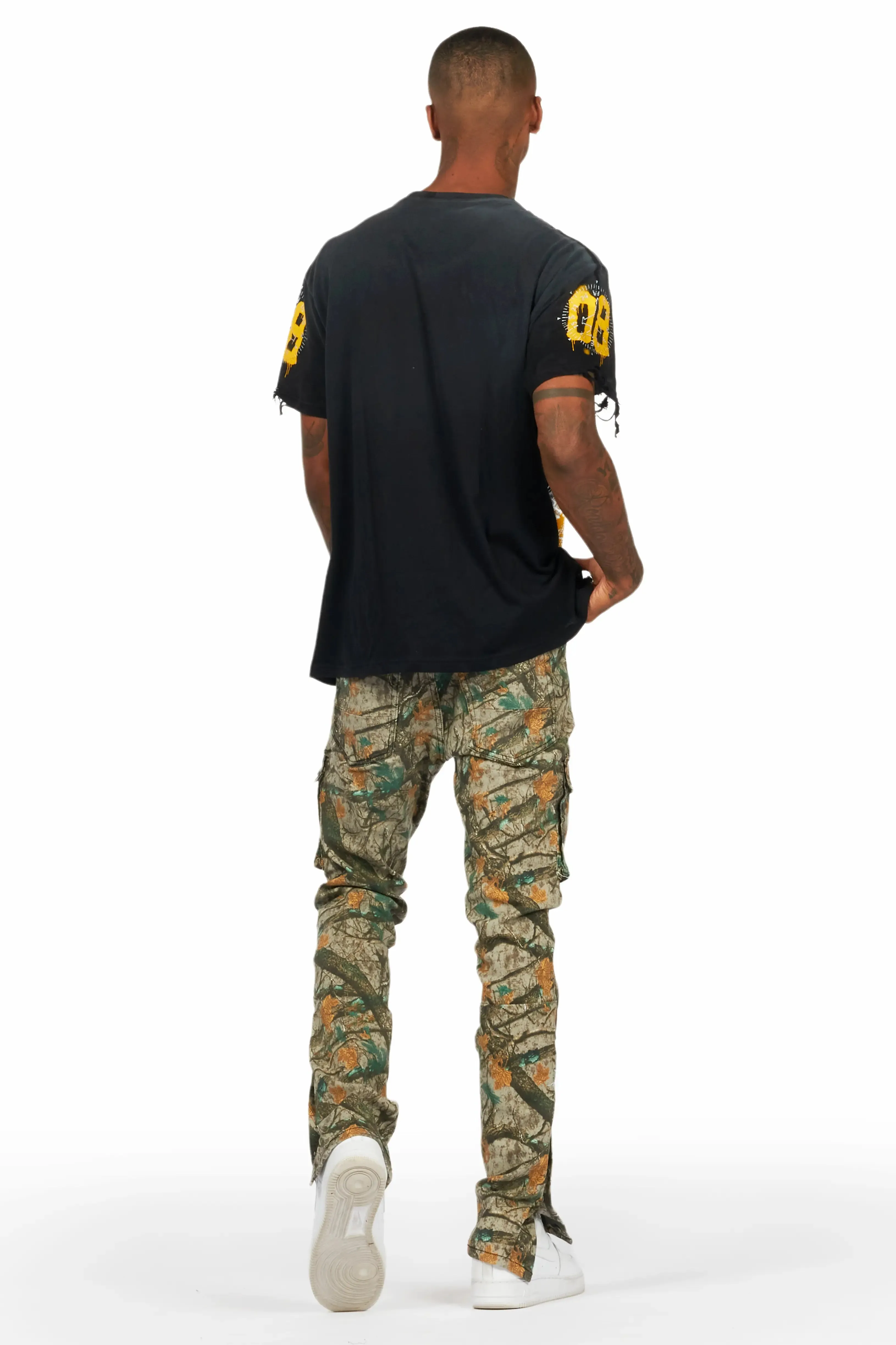 Adril Brown Tree Camo Skinny Fit Jeans - Stylish and Comfortable TrueFit Denim