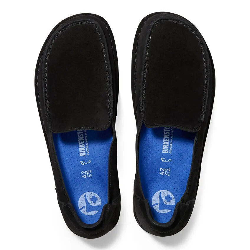 Birkenstock Womens Utti Suede Leather Sandals, Black, Narrow Fit