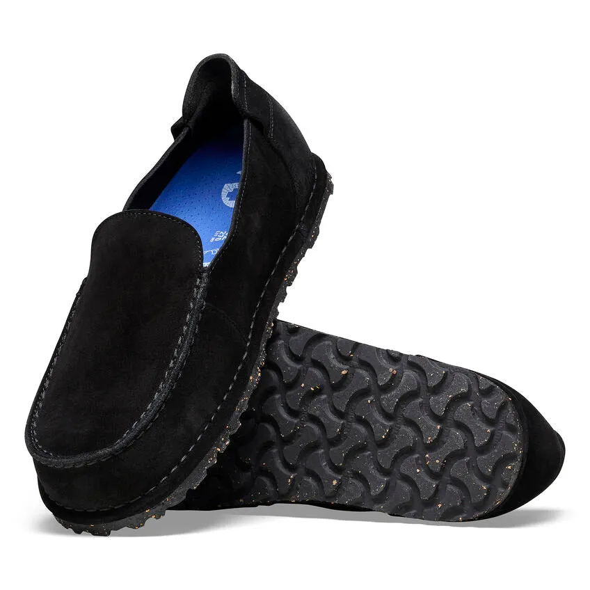 Birkenstock Womens Utti Suede Leather Sandals, Black, Narrow Fit