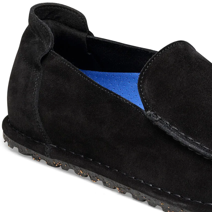 Birkenstock Womens Utti Suede Leather Sandals, Black, Narrow Fit