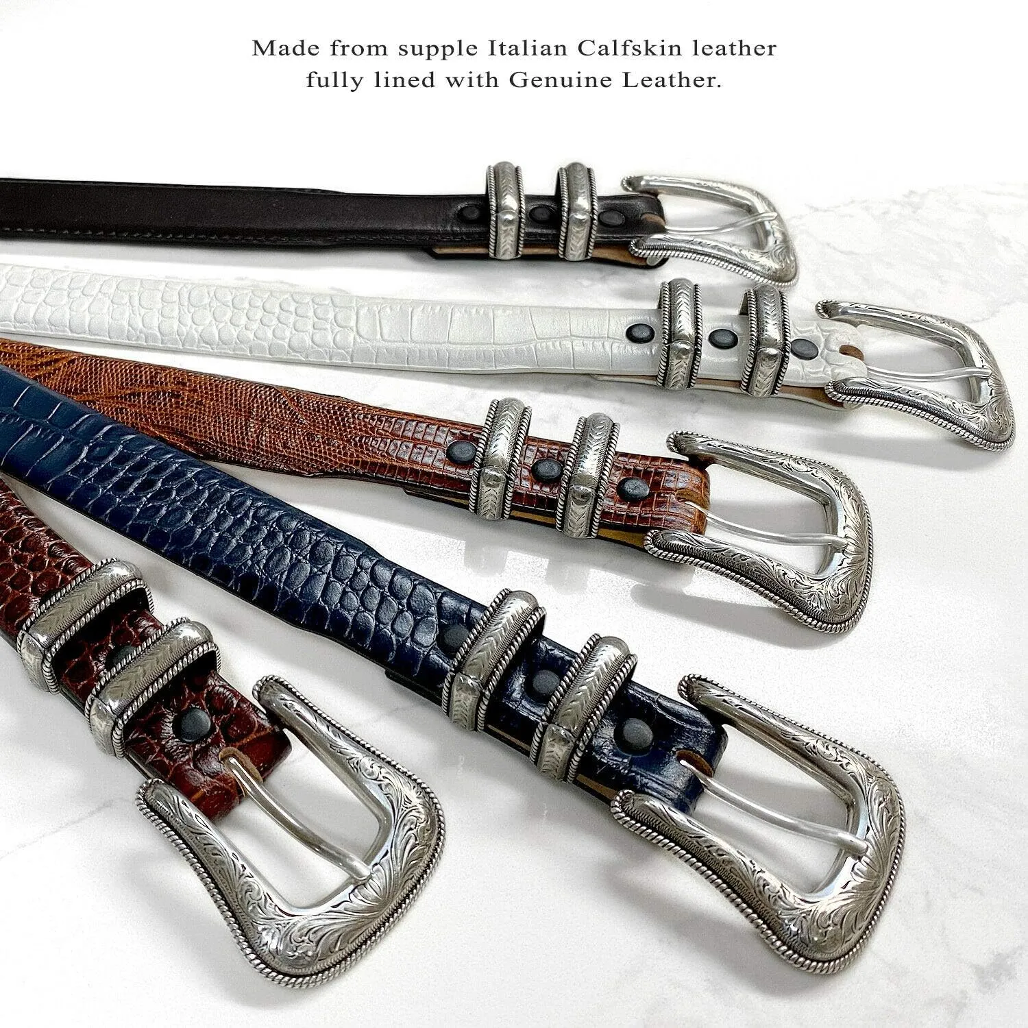 Brenton Genuine Full-Grain Cowhide Leather Dress Belt 1-1/8"(30mm) taper down to 1"(25mm) wide or Belt Strap only