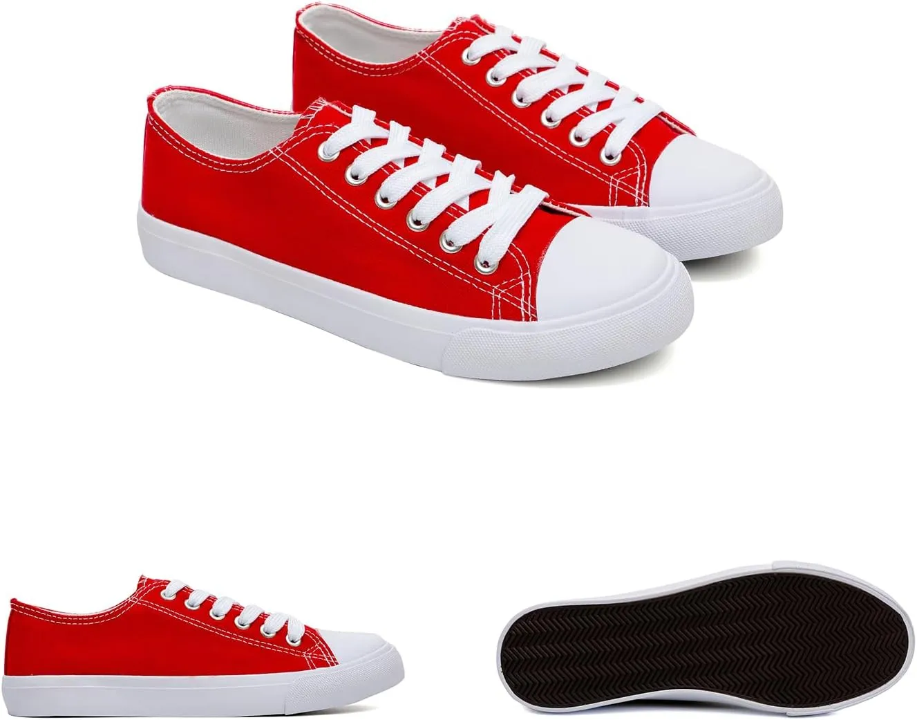 Canvas Shoes for Women Casual Low Top Sneakers Fashion Womens Tennis Shoes for Everyday Wear