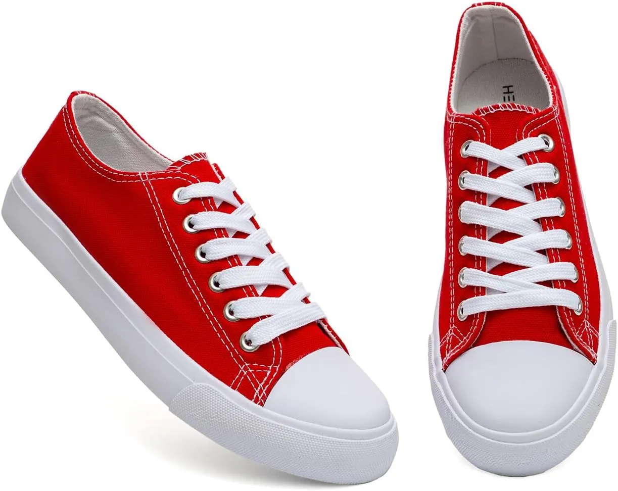 Canvas Shoes for Women Casual Low Top Sneakers Fashion Womens Tennis Shoes for Everyday Wear