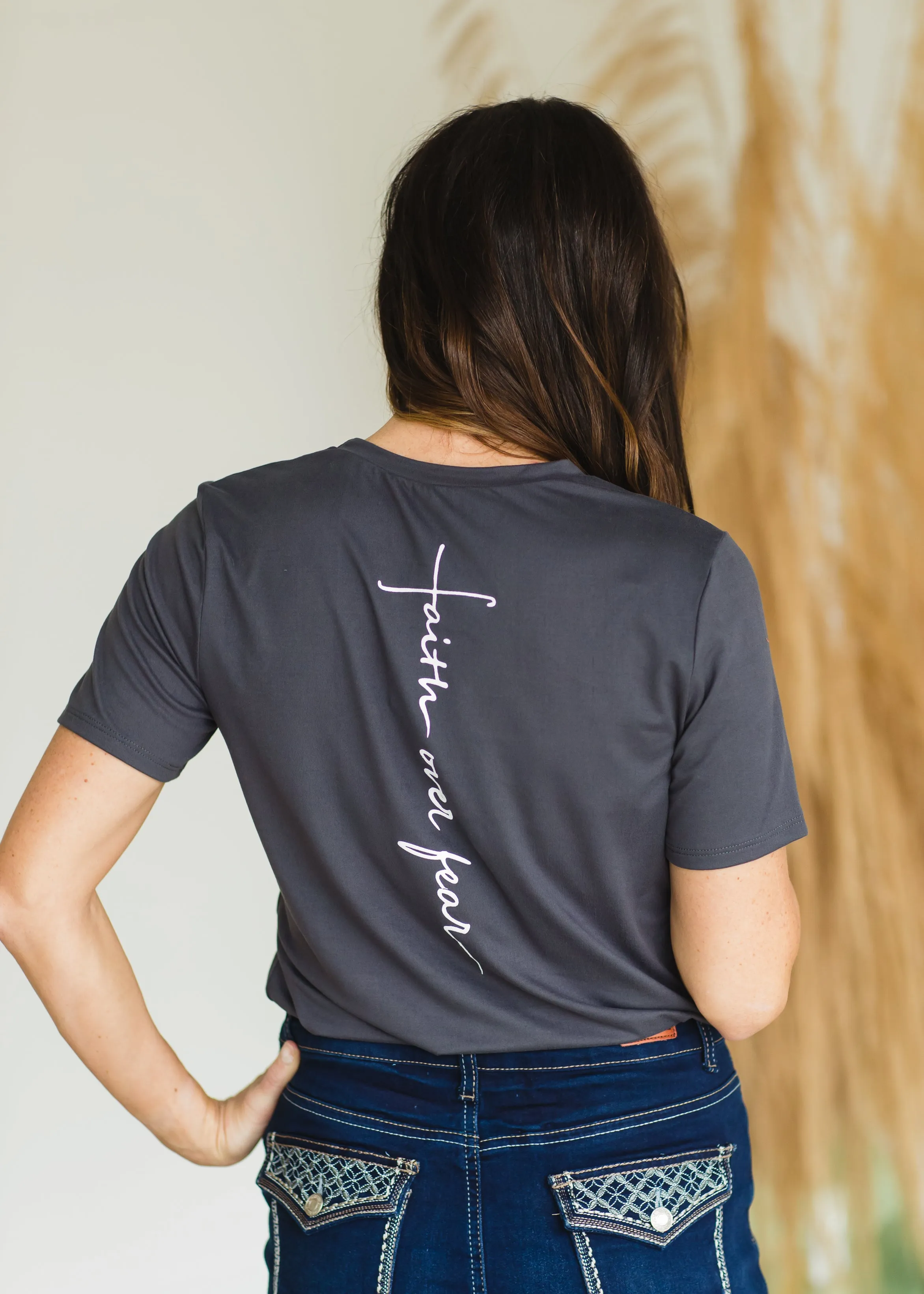 Charcoal Faith Graphic Tee - FINAL SALE