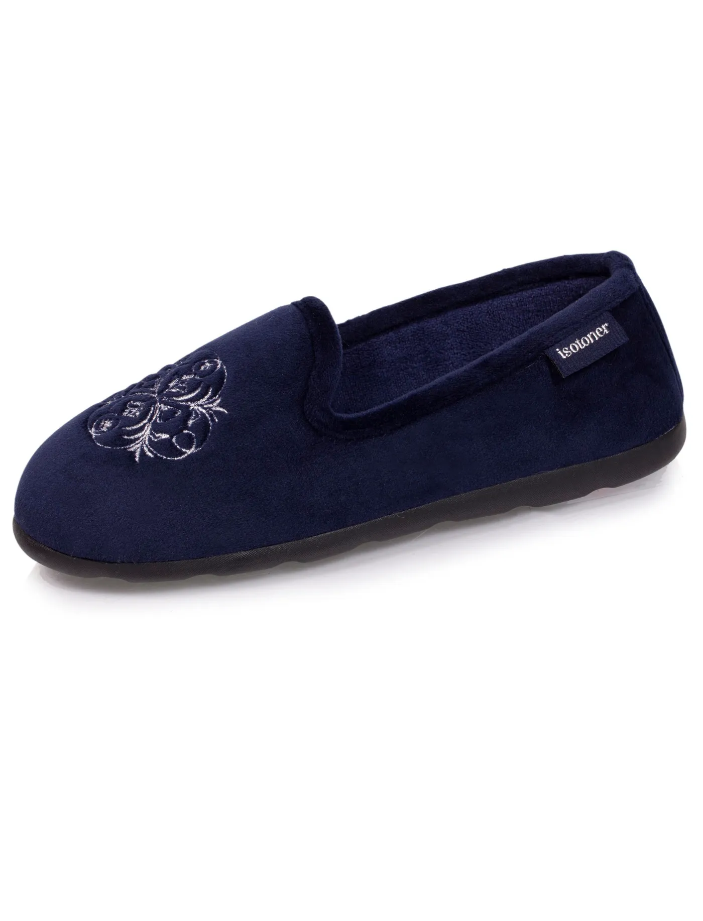 Chaussons charentaises Femme Marine blason