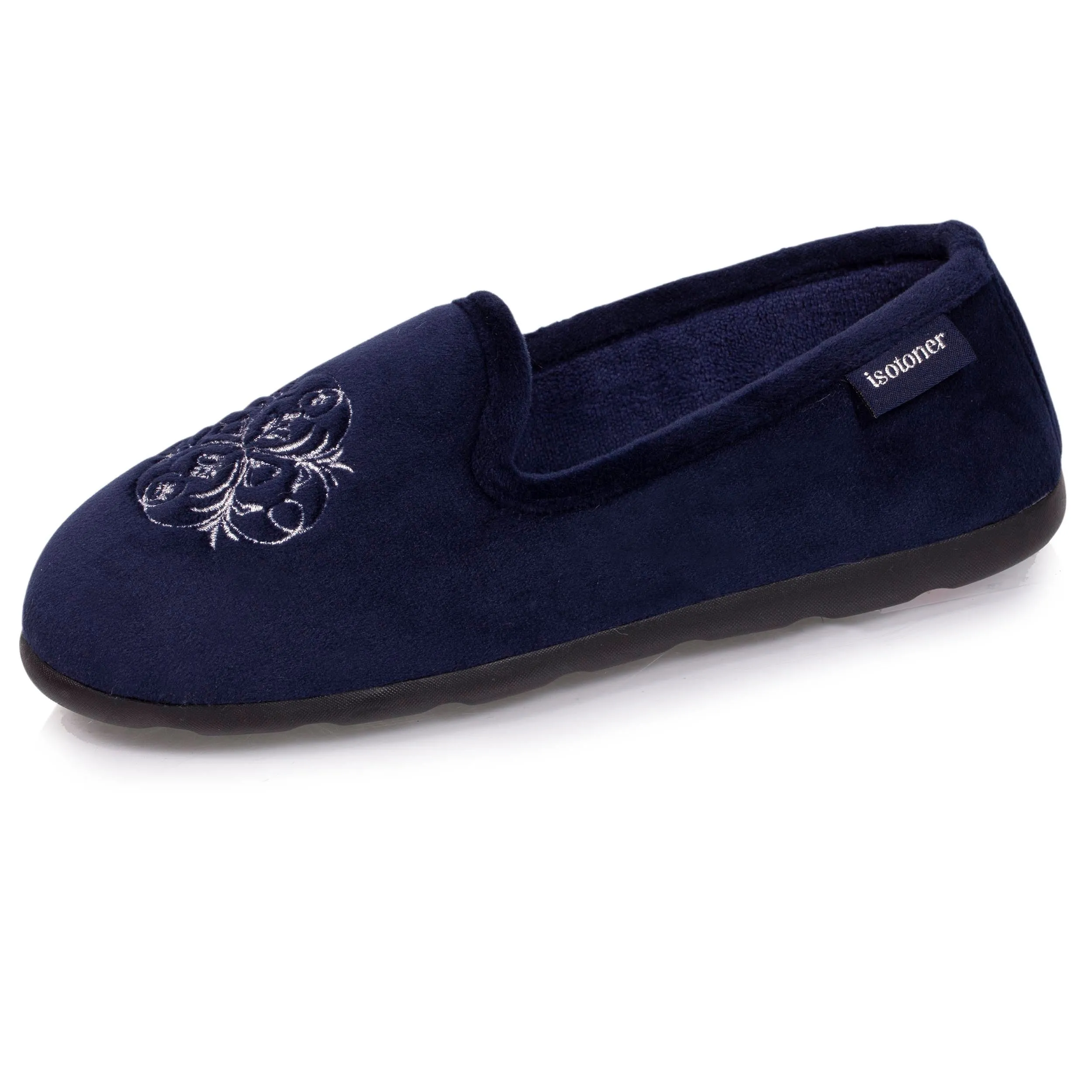 Chaussons charentaises Femme Marine blason