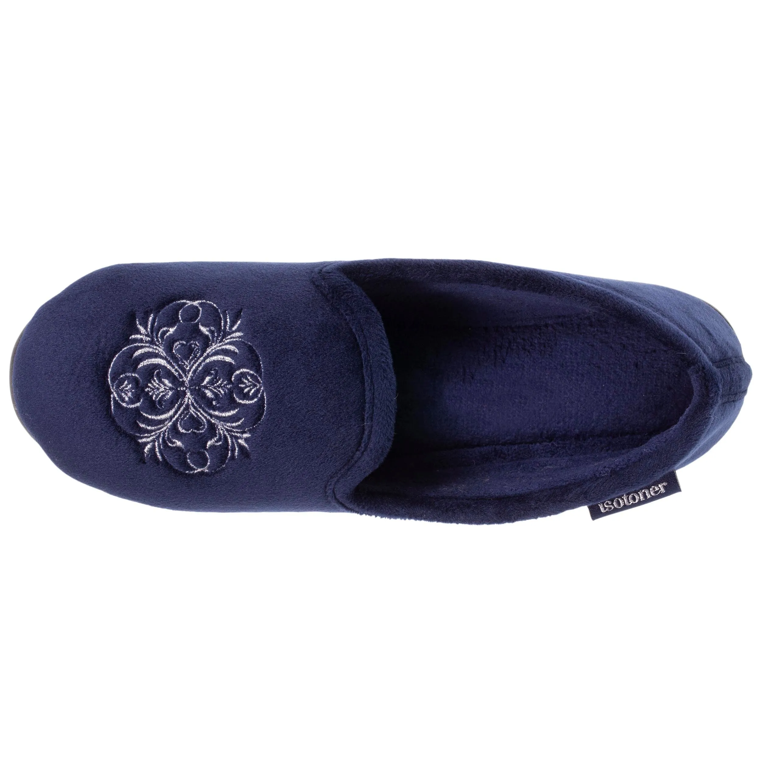 Chaussons charentaises Femme Marine blason