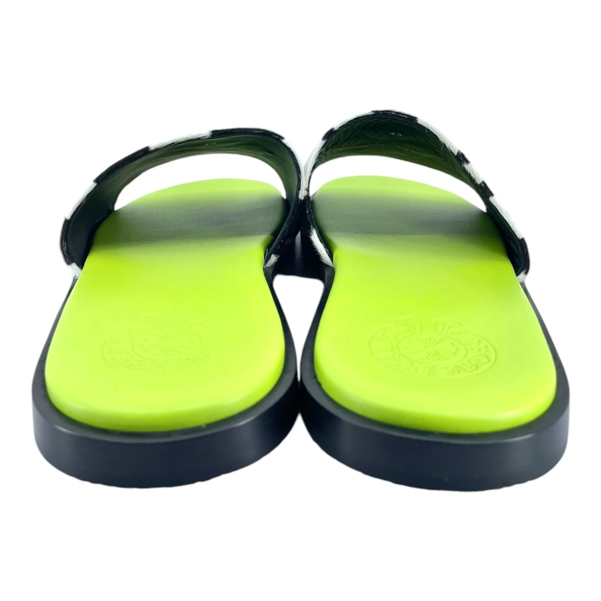Chrome Hearts Cowhide Leather Slide Neon Green Black