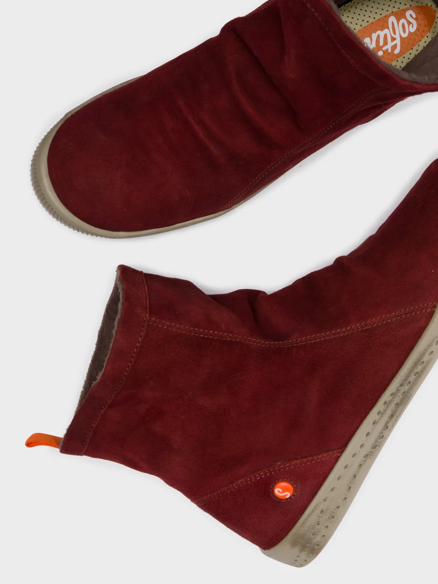 DarkRed Sock Ankle Boots