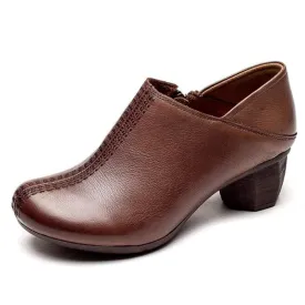 Genuine Leather Women Pumps