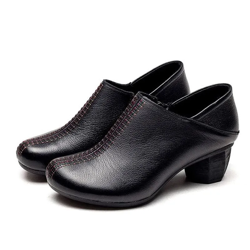 Genuine Leather Women Pumps
