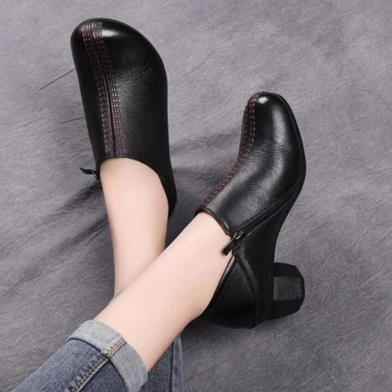 Genuine Leather Women Pumps