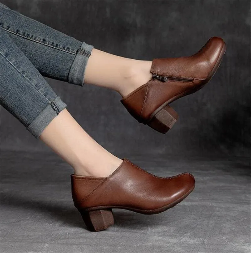 Genuine Leather Women Pumps