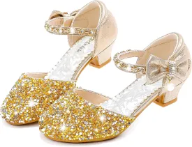 Girls Sandals Closed Toe Heels Wedding Party Girls Dress Shoes Toddler Little Big Kid