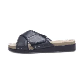 Hush Puppies Flat Sandals Leather Black Colour For Women