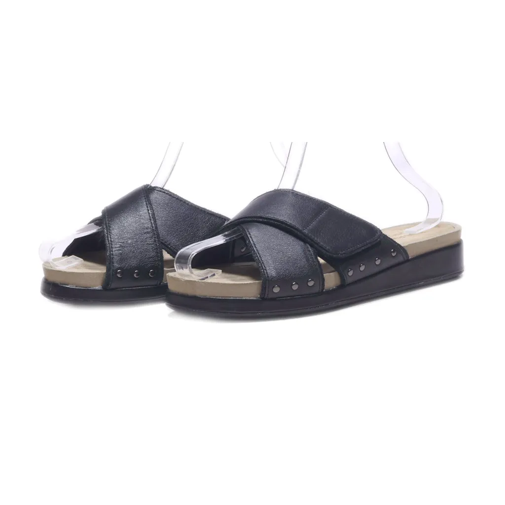 Hush Puppies Flat Sandals Leather Black Colour For Women