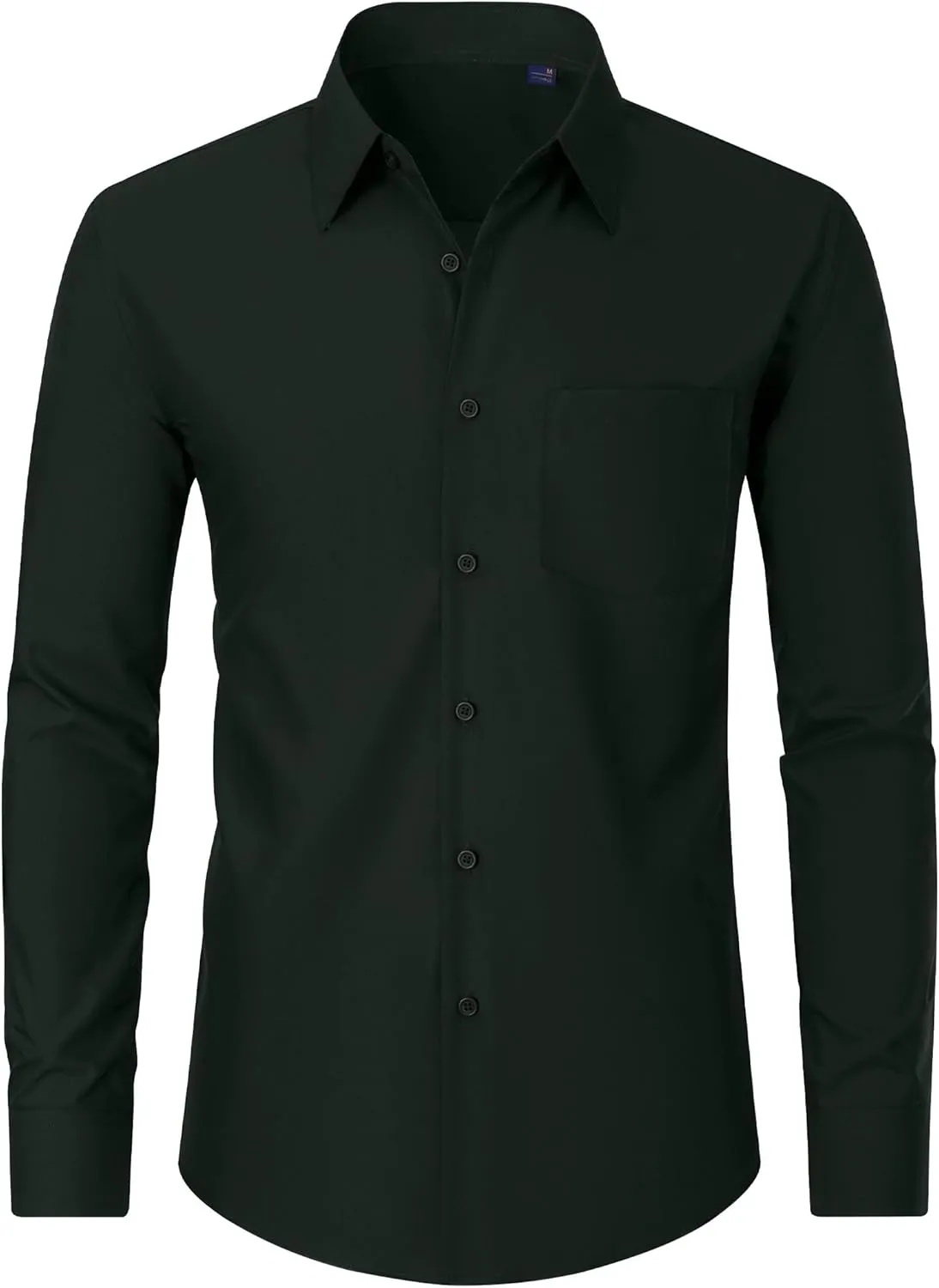 J.VER Men's Dress Shirts Wrinkle Free Long Sleeve Formal Shirt Solid Business Casual Button Down Shirts for Wedding Prom