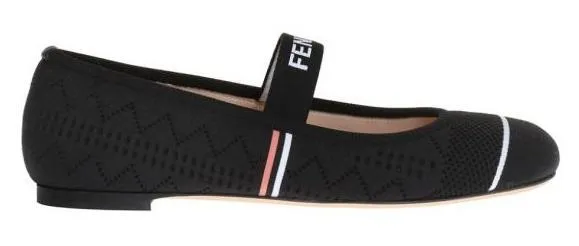 Logo Ballet Flats - Black or Red