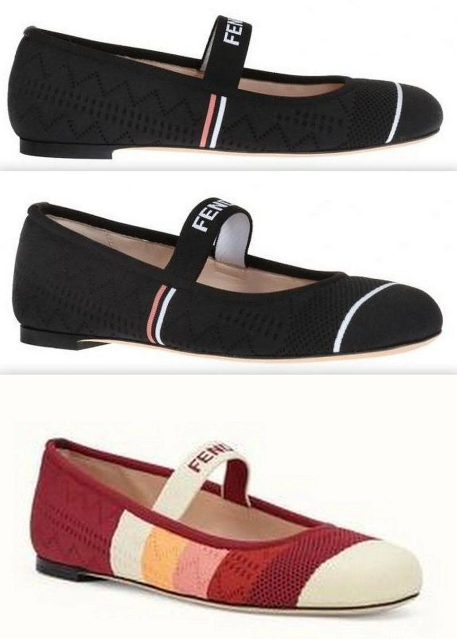 Logo Ballet Flats - Black or Red