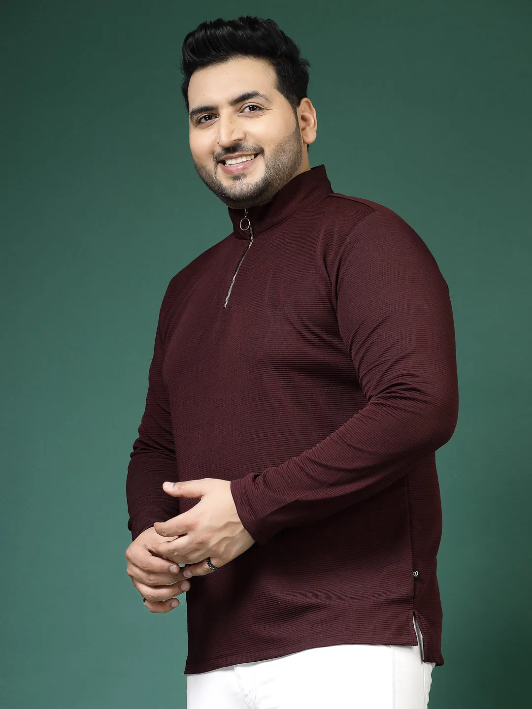 Men's Polycorduroy Slim Fit T-Shirt