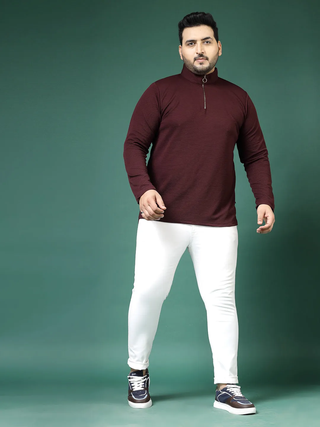 Men's Polycorduroy Slim Fit T-Shirt