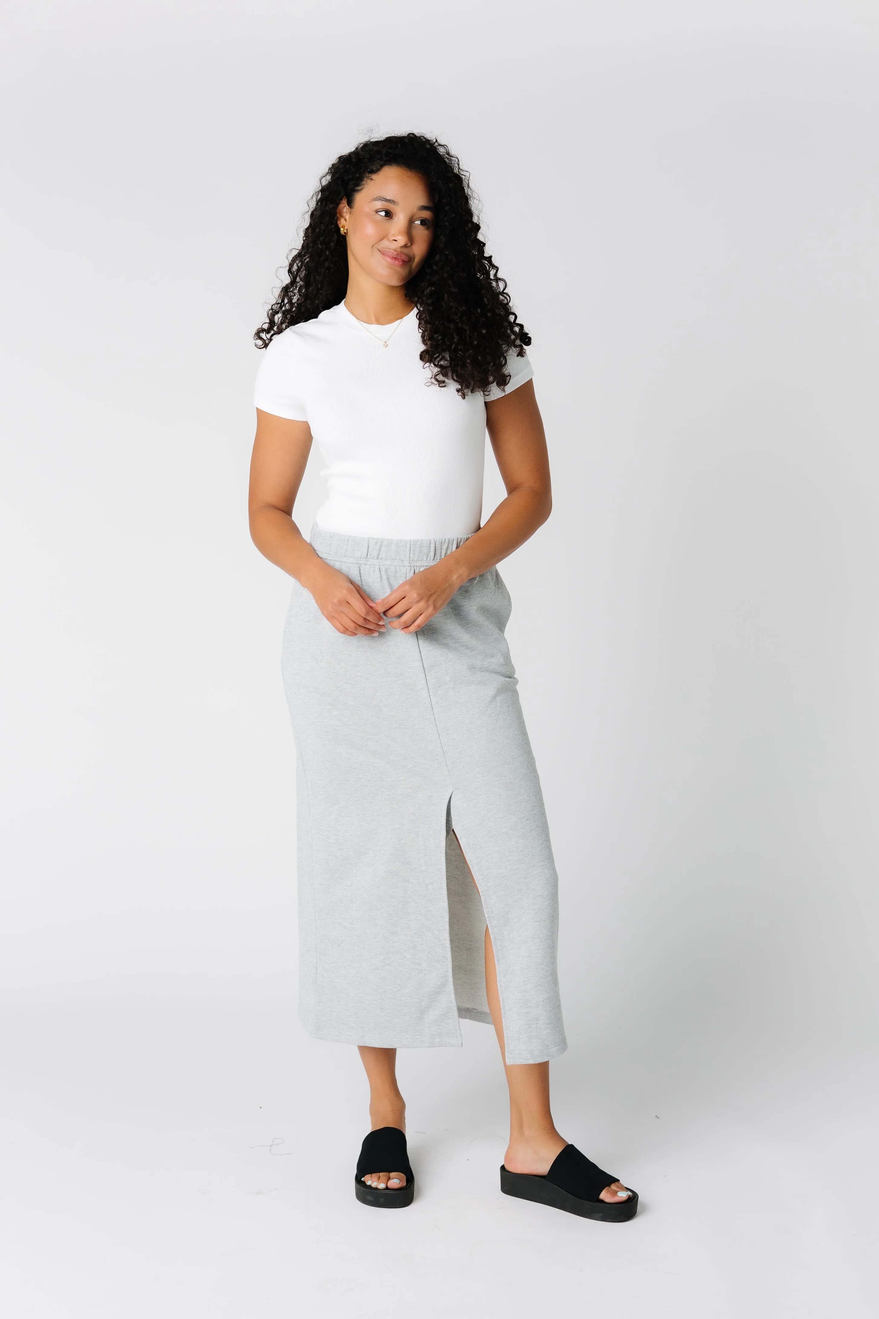 Now and Then Midi Skirt