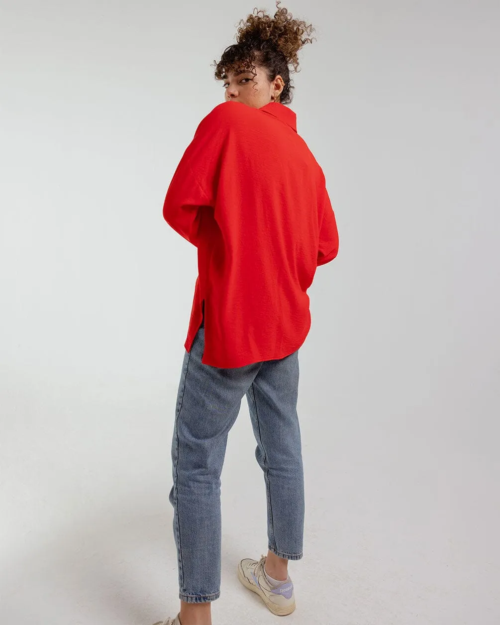 Red Oversized Shirt