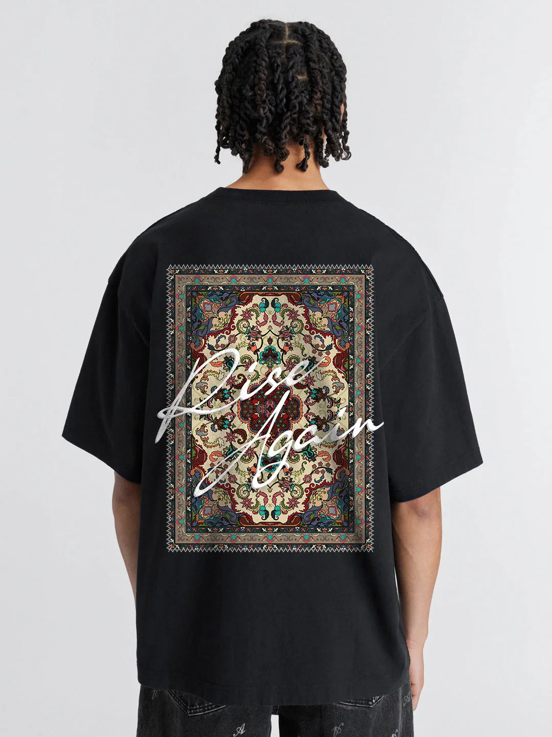 Rise Again Mens Oversized T-Shirt with Print