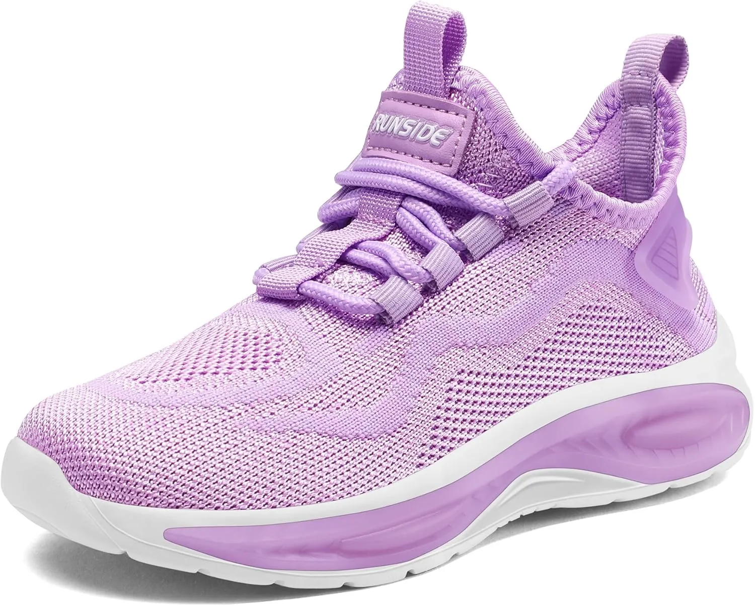 RUNSIDE Boys Girls Sneakers, Lace up Kids Tennis Shoes for Walking/Running Lightweight Breathable Gym Shoes Outdoor, Little Kid/Big Kid