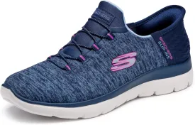 Skechers Women's Summits Hands-Free Slip-Ins ?C Memory Foam Insole, Heel Pillow, Vegan Materials Sneakers