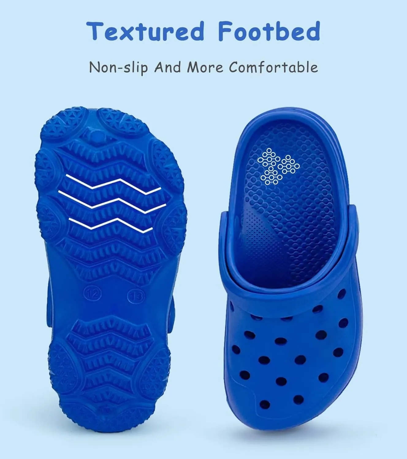 Toddler Kids Classic Clogs Boys Girls Slip on Sandals Water Shoes Light and Durable