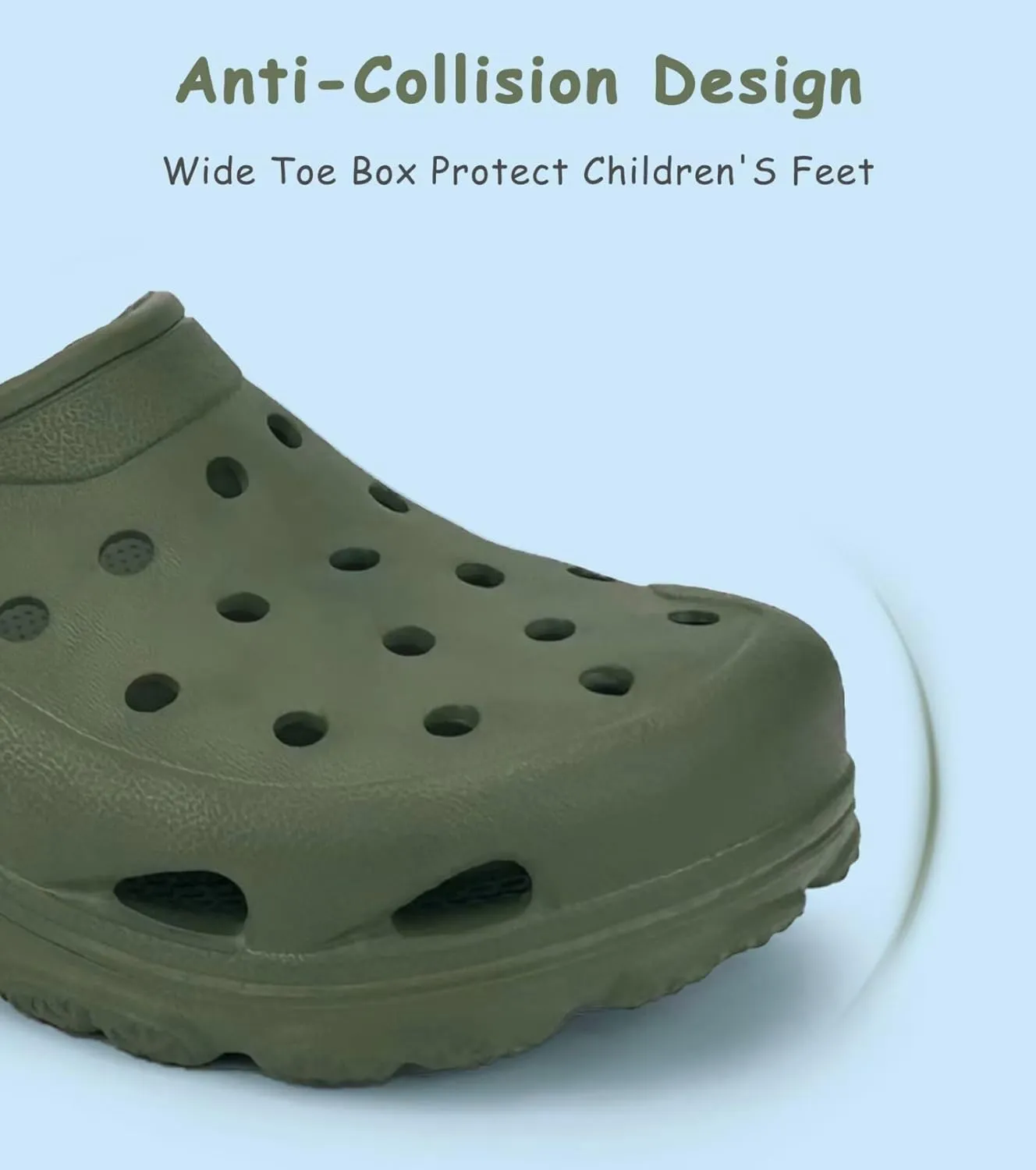 Toddler Kids Classic Clogs Boys Girls Slip on Sandals Water Shoes Light and Durable