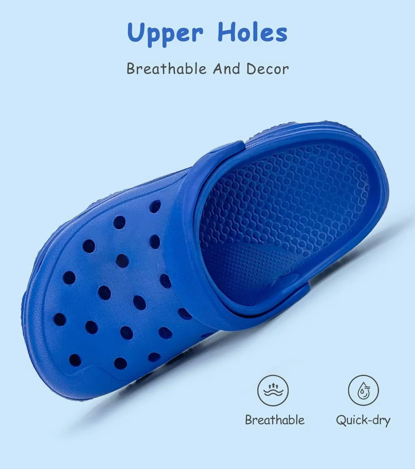 Toddler Kids Classic Clogs Boys Girls Slip on Sandals Water Shoes Light and Durable