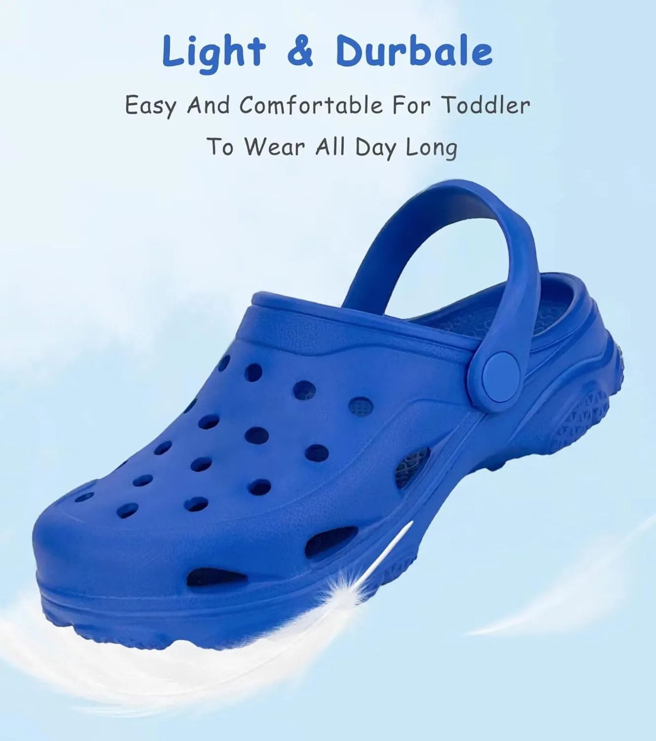 Toddler Kids Classic Clogs Boys Girls Slip on Sandals Water Shoes Light and Durable