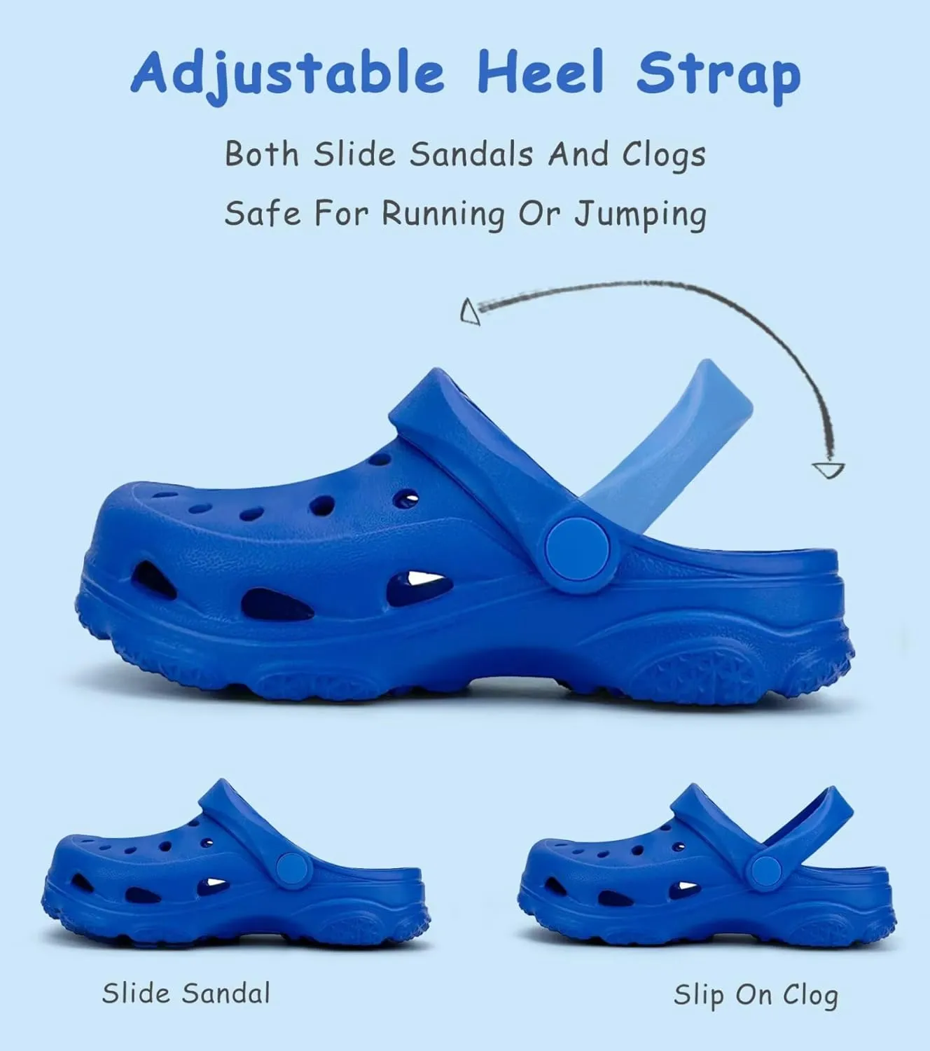 Toddler Kids Classic Clogs Boys Girls Slip on Sandals Water Shoes Light and Durable