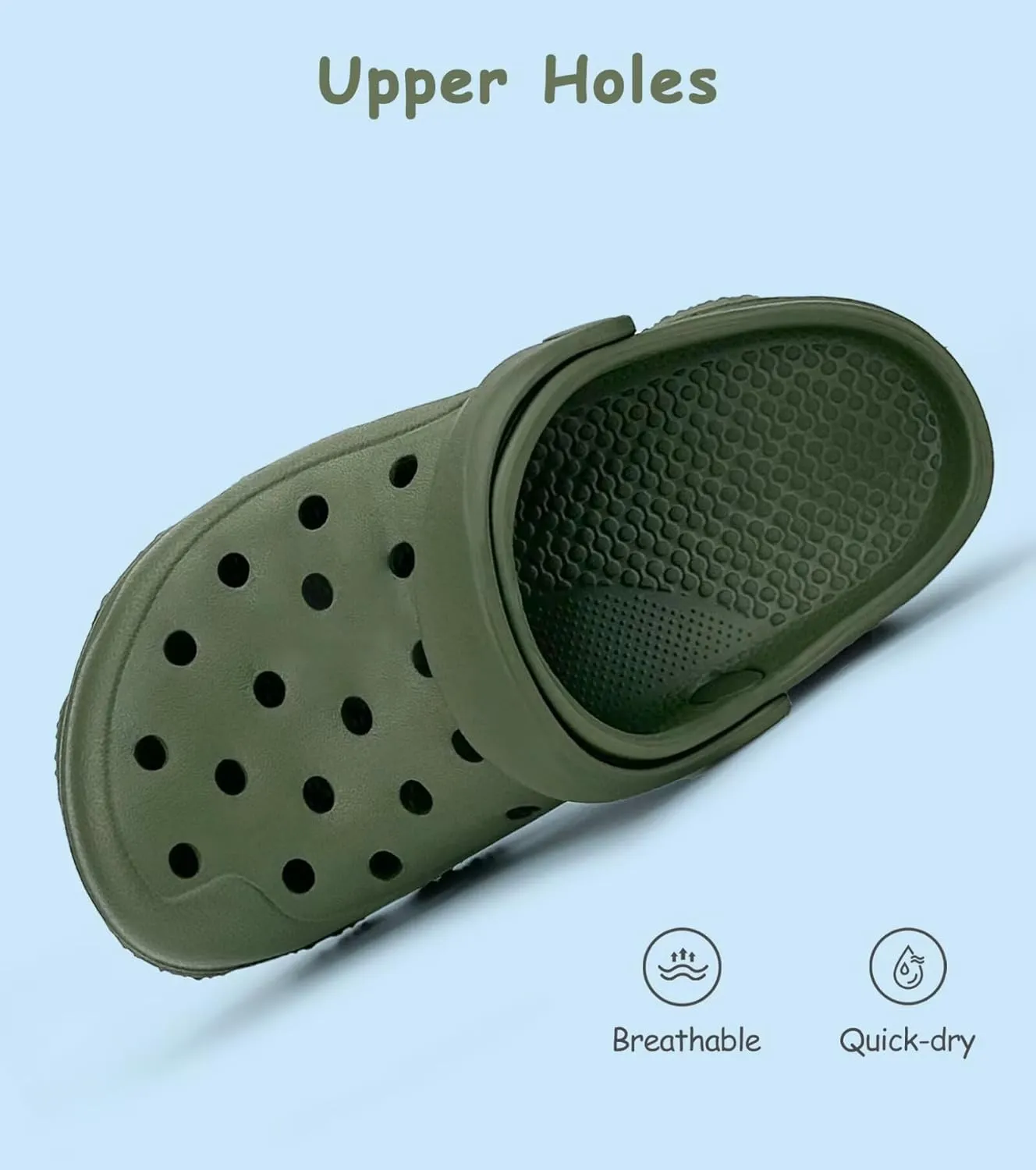 Toddler Kids Classic Clogs Boys Girls Slip on Sandals Water Shoes Light and Durable
